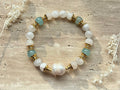 Aquamarin & Mondstein Edelstein-Armband | New Beginnings
