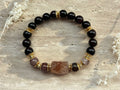 Roter Granat & Rutilquarz Edelstein-Armband | Courage